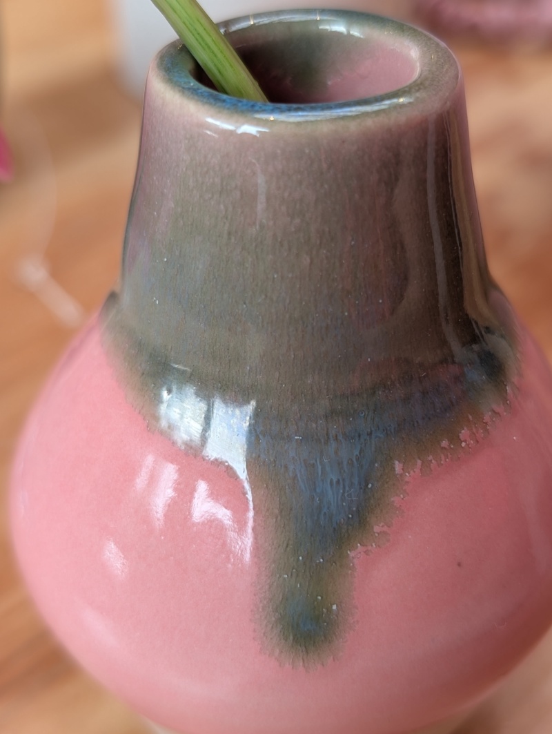 Vaas xs - roze met groen